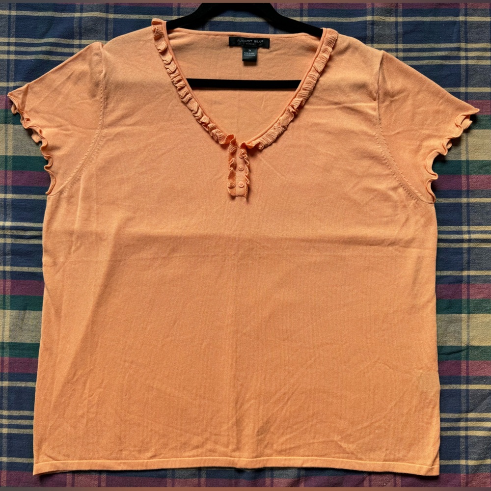 August Silk Peach Top
